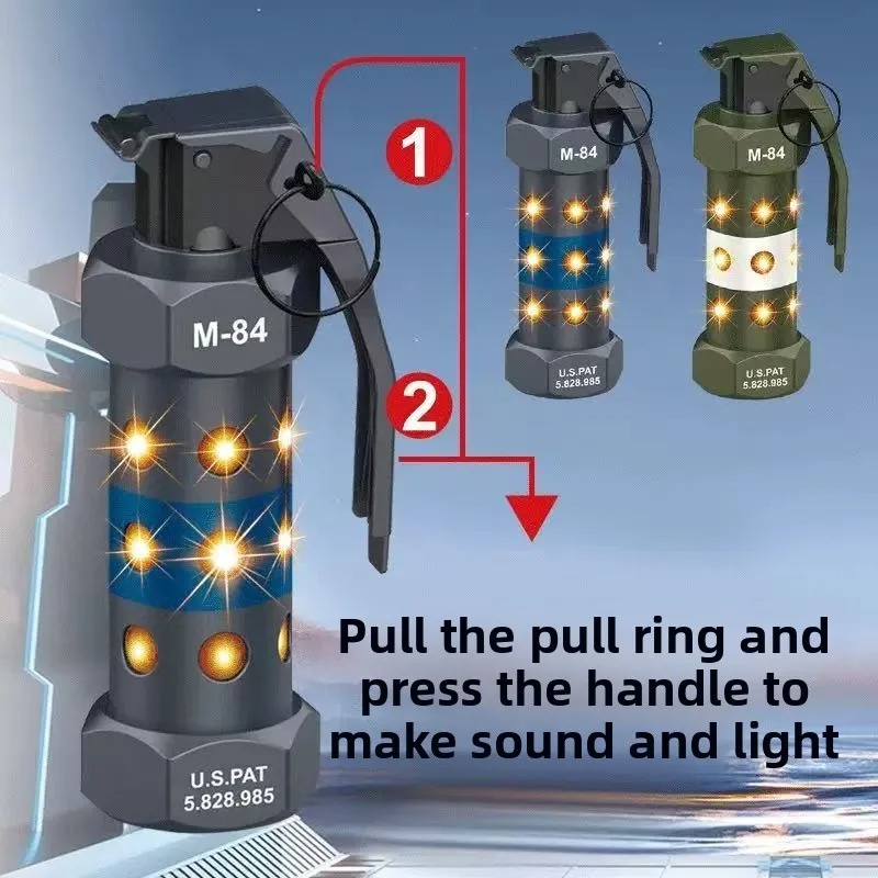 Outdoor Lighting Junction Box - โมเดลระเบิดจำลอง Tactical M84 พร้อมไฟ LED กระพริบสำหรับเอาตัวรอด