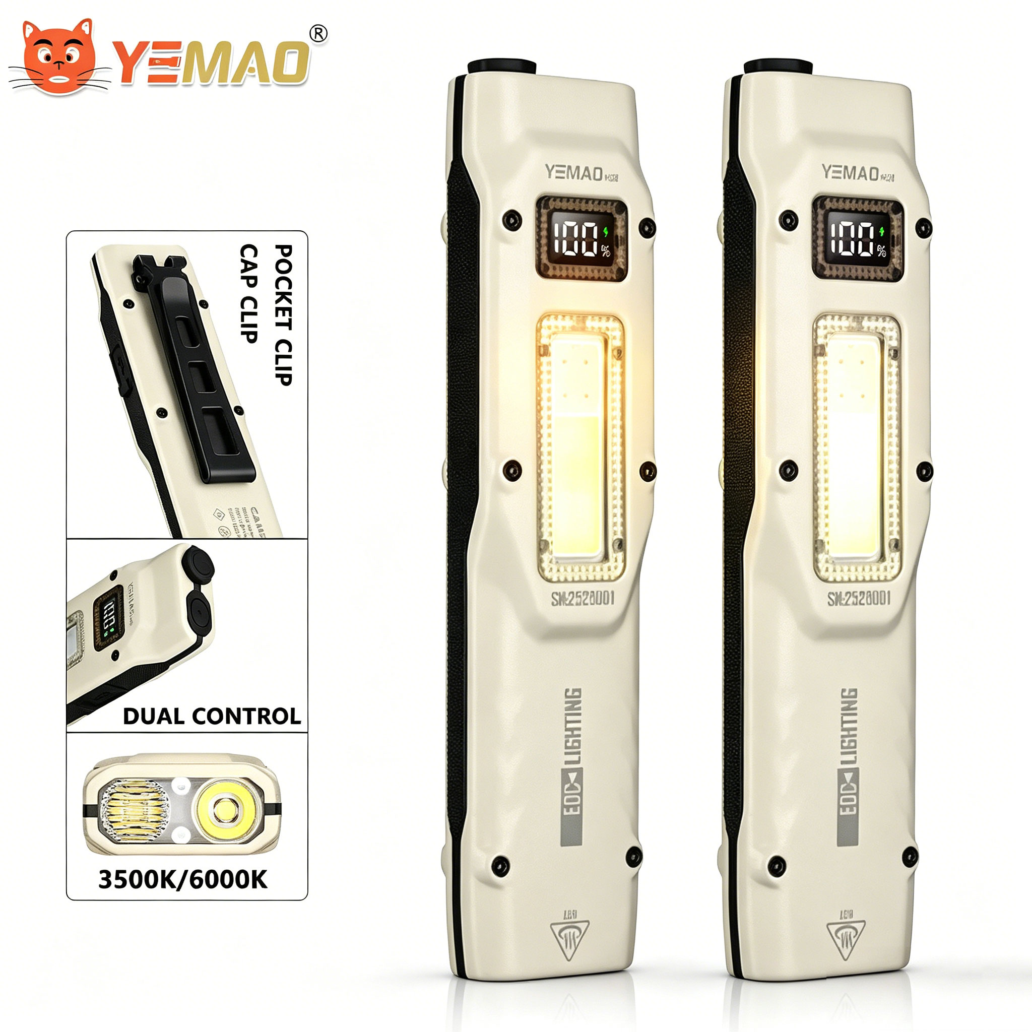Outdoor Lighting Junction Box - แบบพกพา 880LM YEMAO M28 Ultra-thin ยุทธวิธีทํางานไฟฉาย