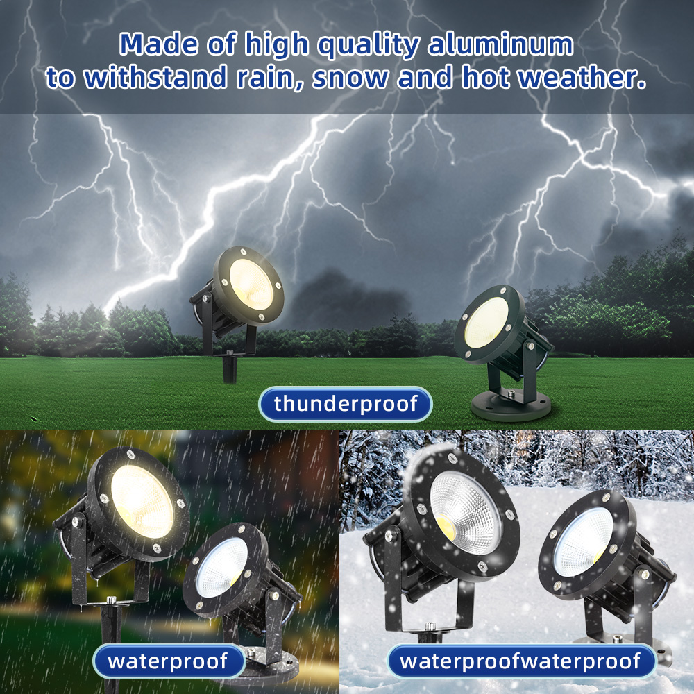 Outdoor Lighting For Backyard - LED GU10 ไฟสวนโคมไฟสนามหญ้ากลางแจ้งกันน้ำ LED สวนไฟสปอร์ตไลท์ COB