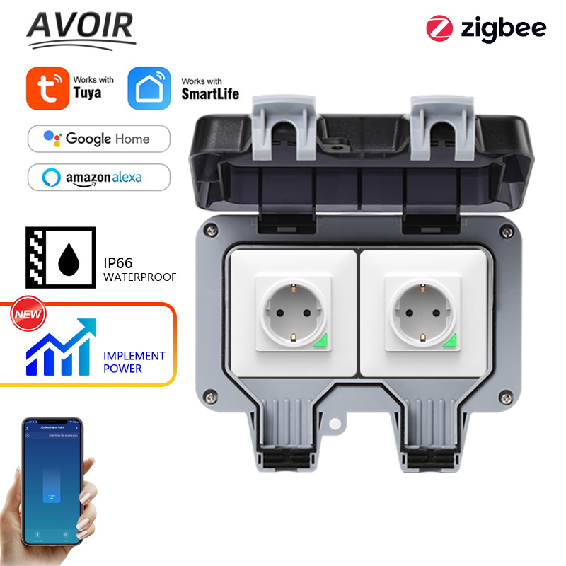 Outdoor Lighting Timer - Avoir Tuya Zigbee ซ็อกเก็ตไฟฟ้า IP66 กันน้ํากลางแจ้ง