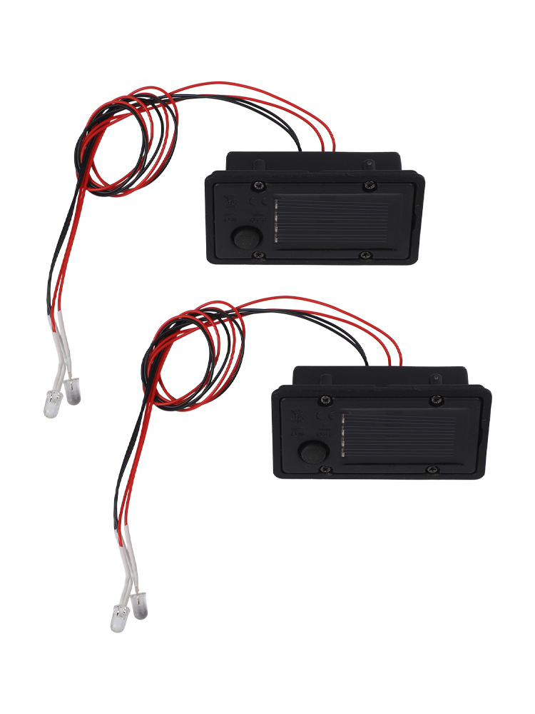 Outdoor Lighting Pathway - กล่องไฟพลังงานแสงอาทิตย์ 2 ชิ้น พร้อมหลอดไฟ LED ติดตั้งง่าย