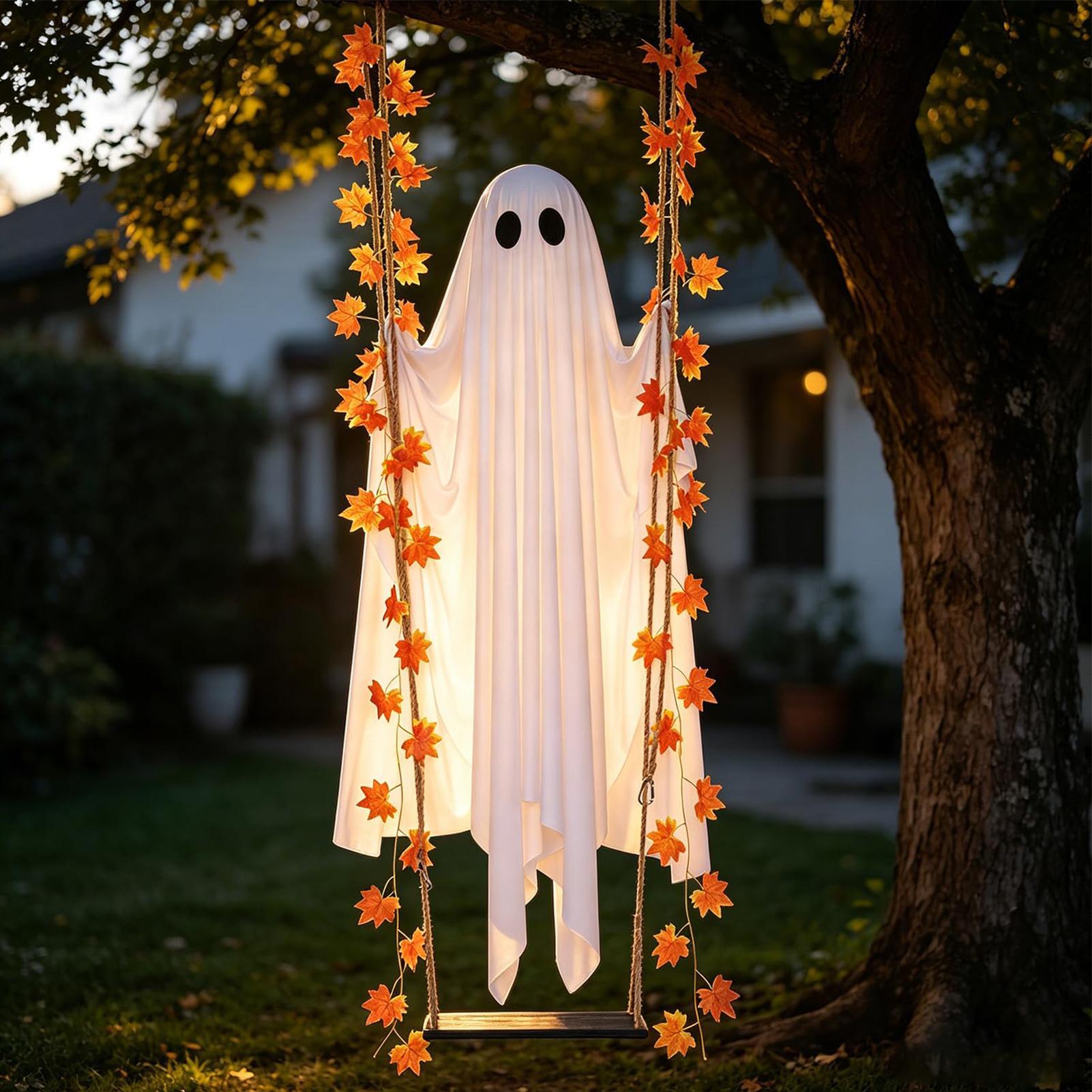 ของตกแต่งฮาโลวีนรูปผีเรืองแสงพ - Outdoor Lighting Front Yard บทวิจารณ์และราคา