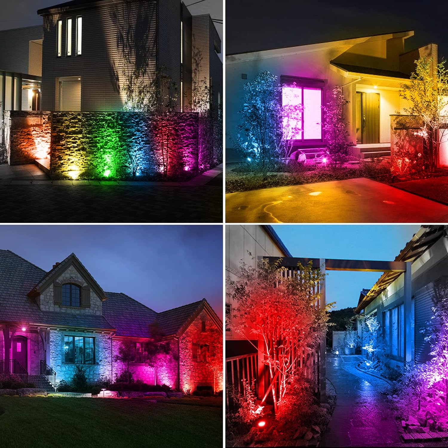 1/2/4/6 LEDS RGB พลังงานแสงอาท - Outdoor Lighting Wall บทวิจารณ์และราคา