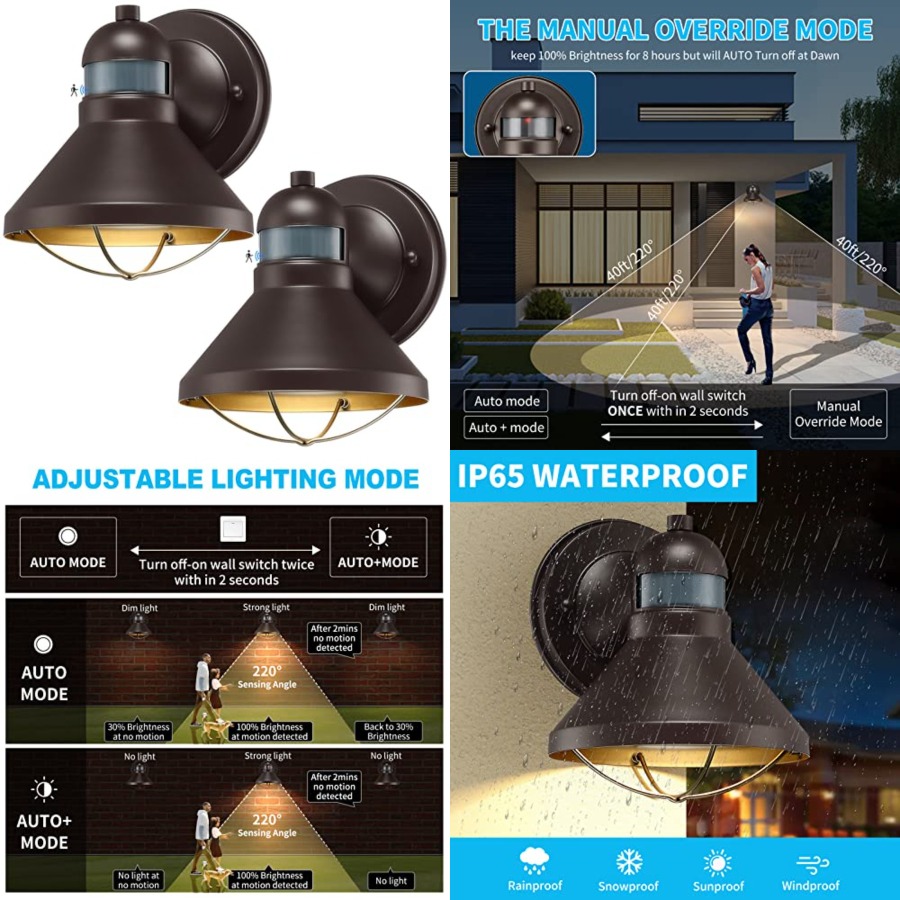 ไฟติดผนัง LED แบบเซ็นเซอร์ตรวจ - Outdoor Lighting Wall บทวิจารณ์และราคา