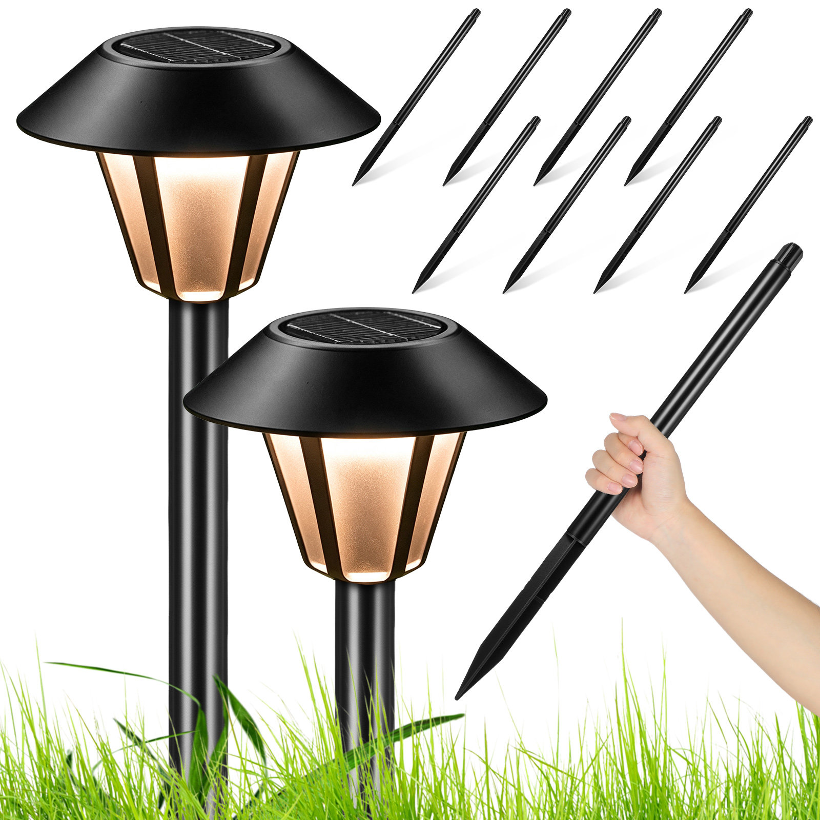 ชุดเสาไฟพลังงานแสงอาทิตย์ 8 ชิ - Outdoor Lighting Pathway บทวิจารณ์และราคา