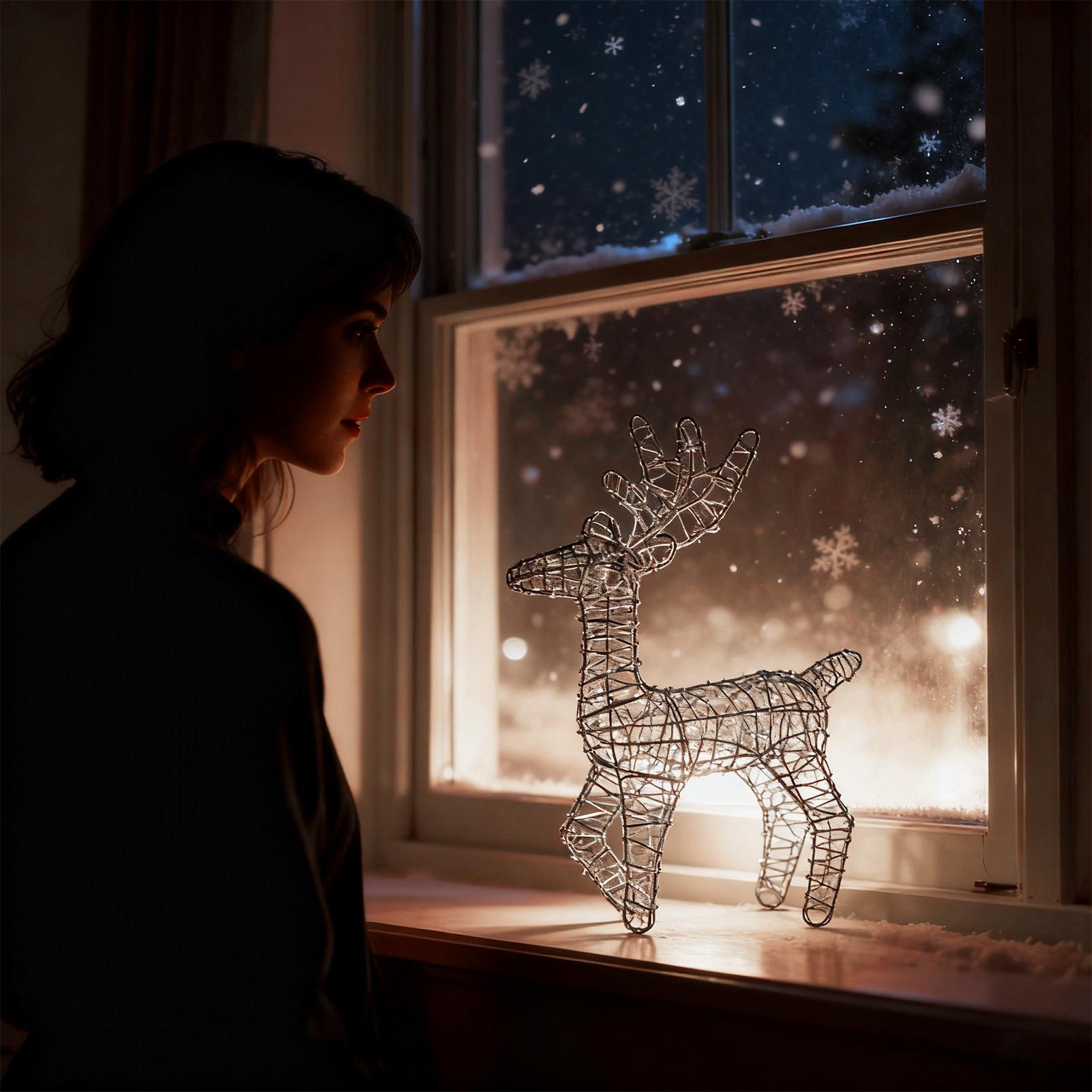 กวางเรนเดียร์เรืองแสง ตกแต่งป้ - Outdoor Lighting Front Yard บทวิจารณ์และราคา