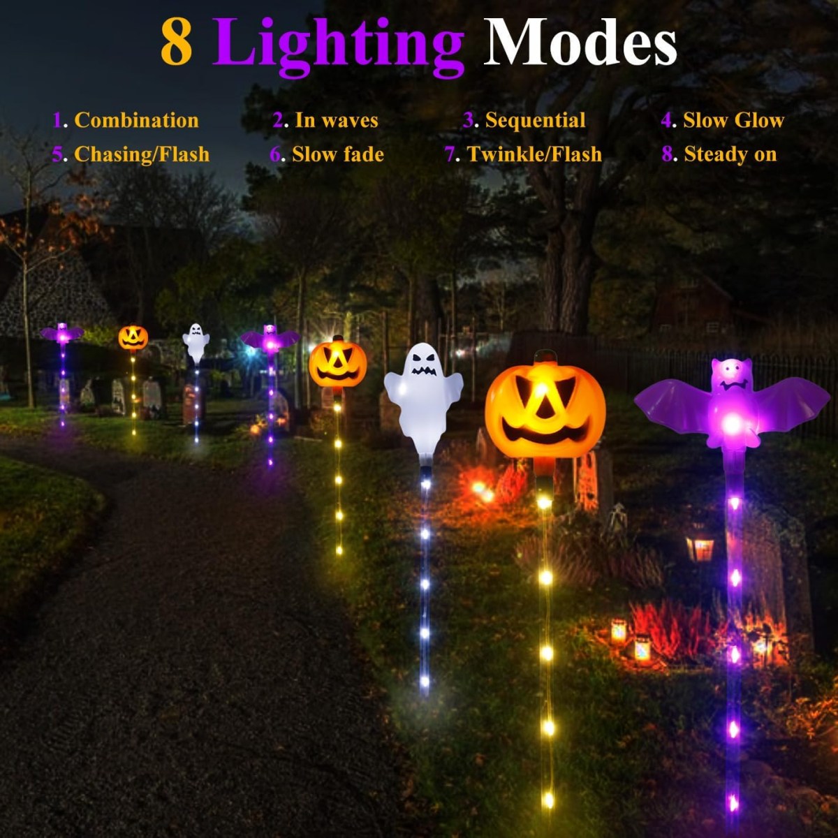 ชุดไฟประดับฮาโลวีน 6 ชิ้น รูปฟ - Outdoor Lighting Front Yard บทวิจารณ์และราคา