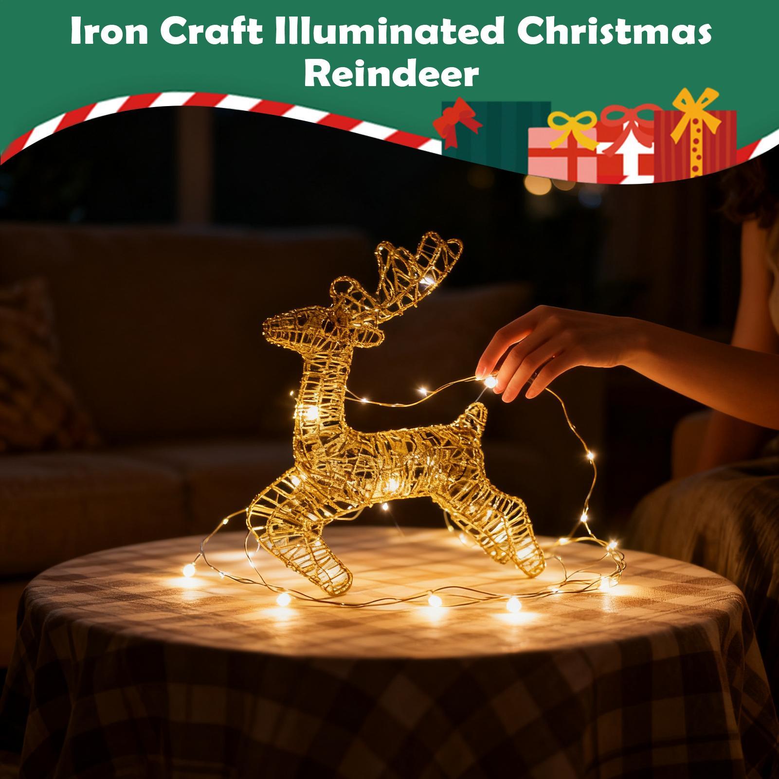 กวางเรืองแสงประดับตกแต่งคริสต์ - Outdoor Lighting Front Yard บทวิจารณ์และราคา