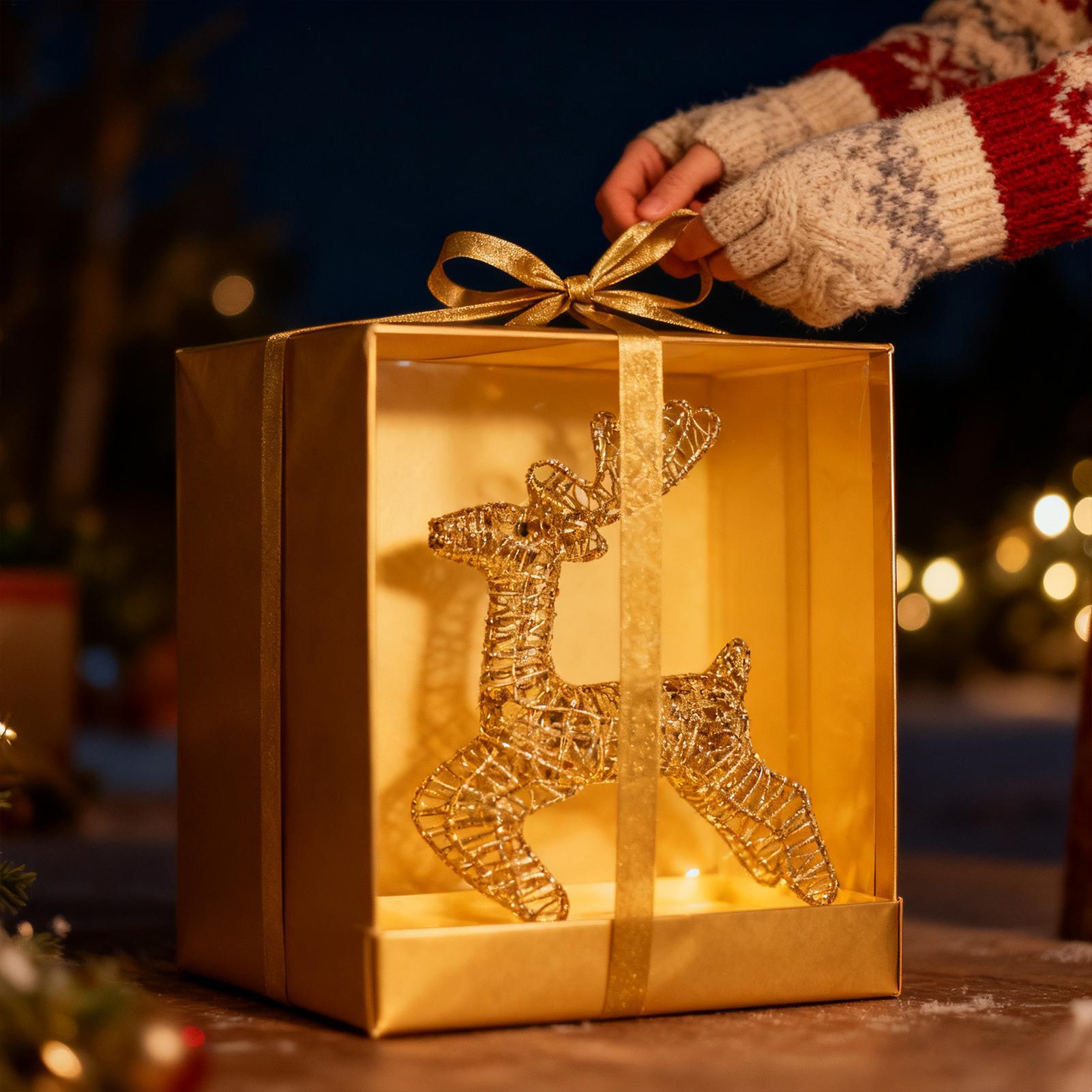 กวางเรืองแสงประดับตกแต่งคริสต์ - Outdoor Lighting Front Yard บทวิจารณ์และราคา