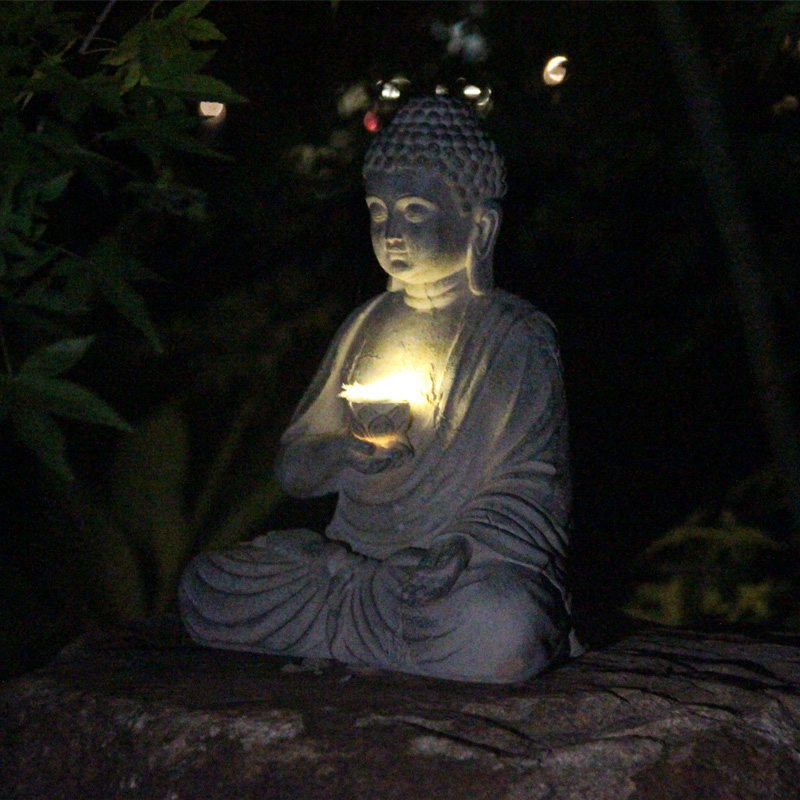 เรซิ่นพลังงานแสงอาทิตย์พระพุทธ - Outdoor Lighting Front Yard บทวิจารณ์และราคา