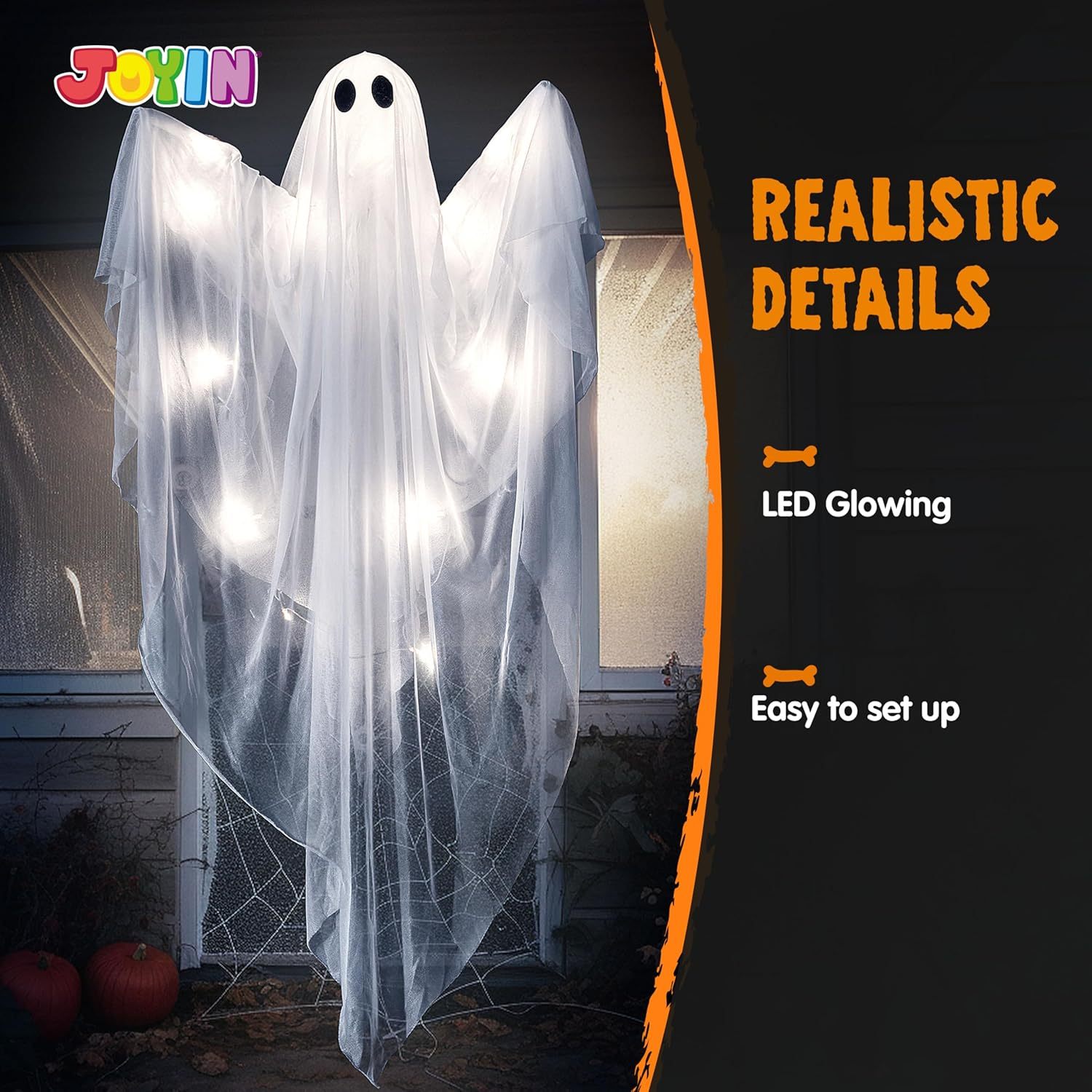ไฟแขวนฮาโลวีนรูปผีพร้อมไฟ LED  - Outdoor Lighting Front Yard บทวิจารณ์และราคา