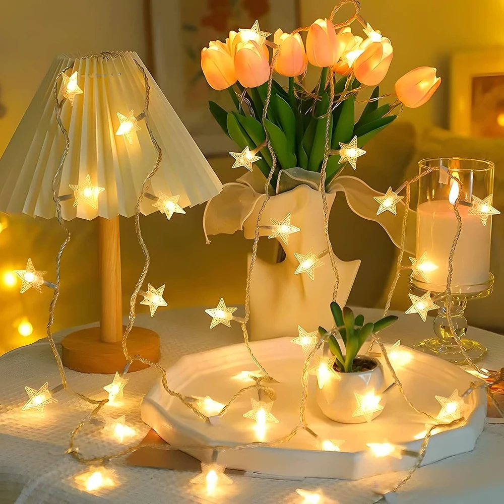 ไฟ LED รูปดาวแบบสาย USB/ใช้แบต - Outdoor Lighting On House บทวิจารณ์และราคา