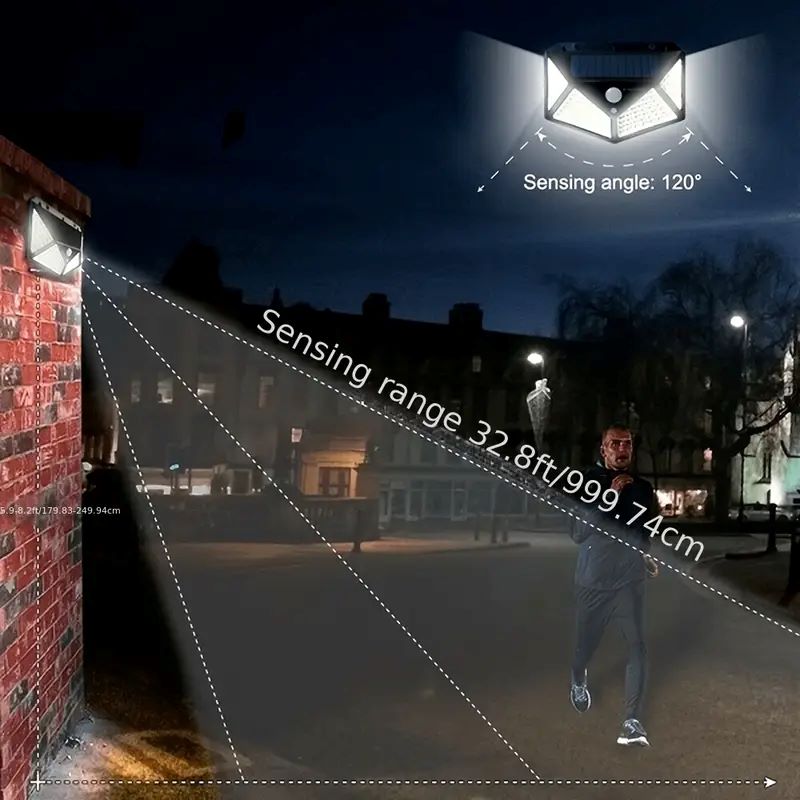 ไฟสวนโซลาร์เซลล์ 100LED สำหรับ - Outdoor Lighting Wall บทวิจารณ์และราคา