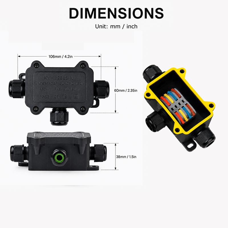 กล่องต่อสายไฟกันน้ำ IP68 แบบ 2 - Outdoor Lighting Junction Box บทวิจารณ์และราคา