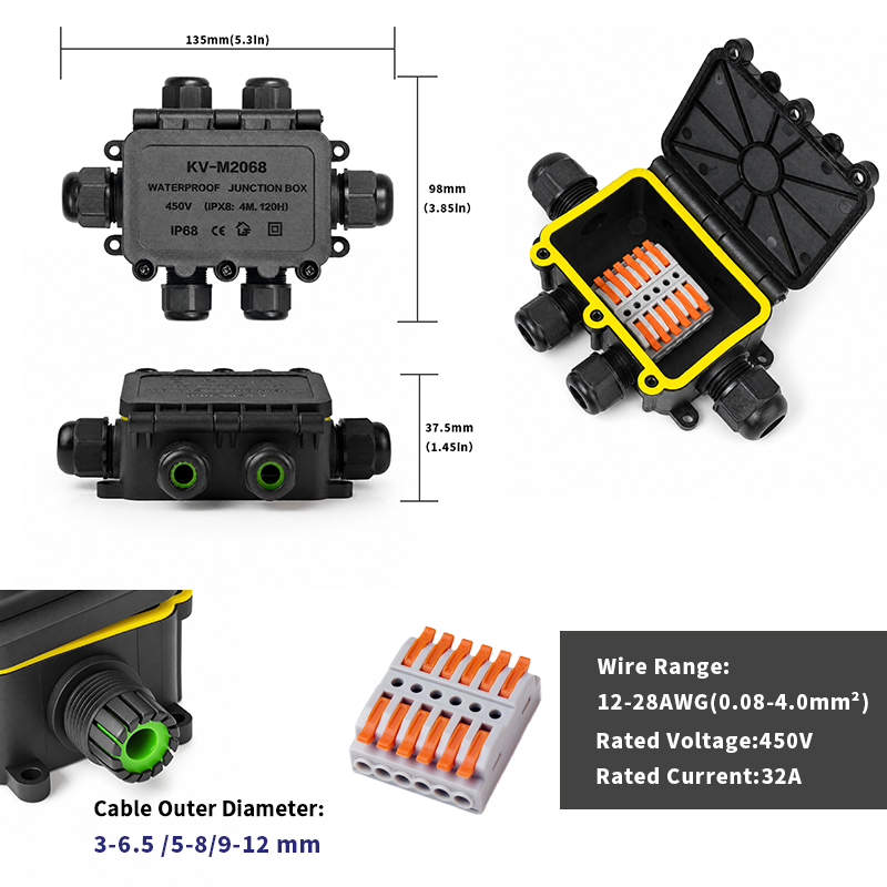 กล่องต่อสายไฟกันน้ำ IP68 แบบ 2 - Outdoor Lighting Junction Box บทวิจารณ์และราคา