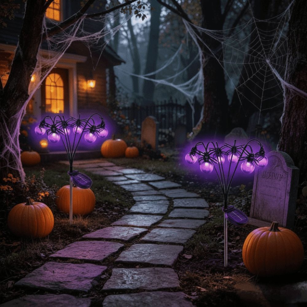 โครงกระดูกแสงสีม่วง ตกแต่งฮาโล - Outdoor Lighting Front Yard บทวิจารณ์และราคา