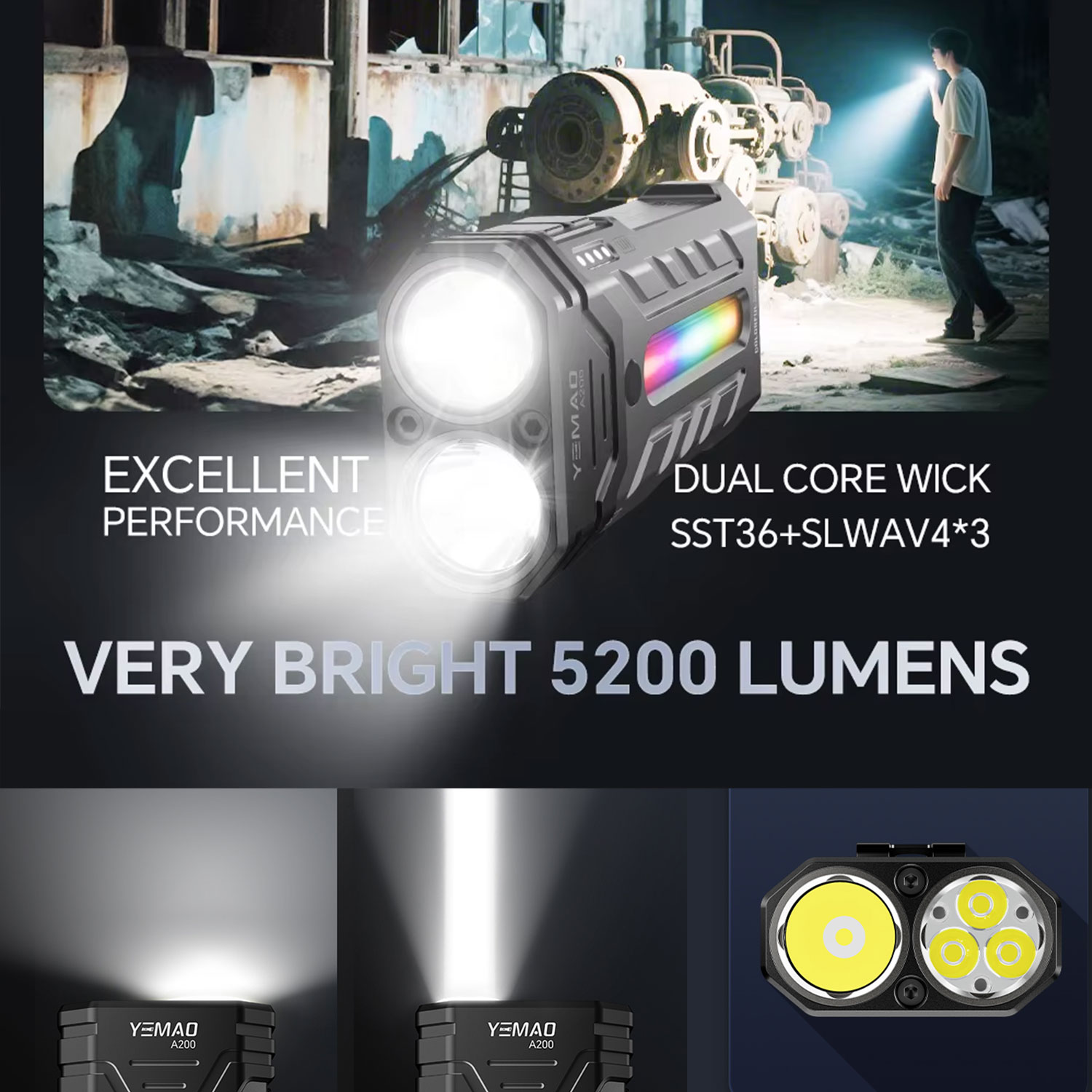 ไฟฉาย LED RGB แบบพกพาอเนกประสง - Outdoor Lighting Junction Box บทวิจารณ์และราคา