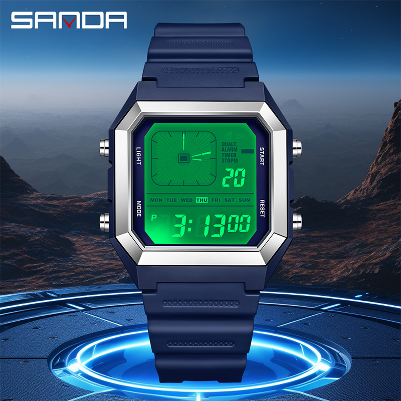 SANDA 6307 ใหม่ผู้ชายดิจิตอลมั - Outdoor Lighting Timer บทวิจารณ์และราคา