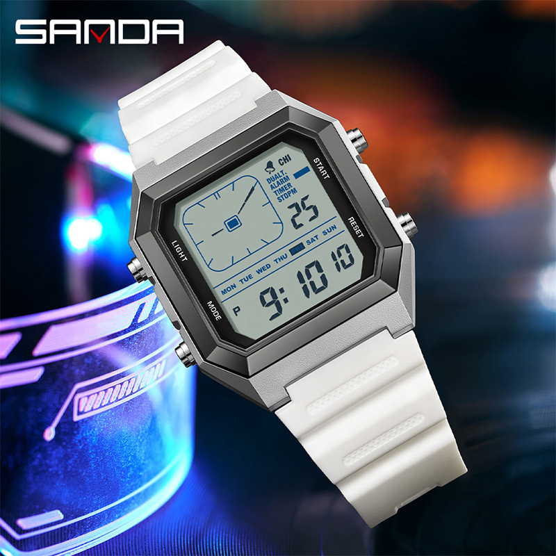 SANDA 6307 ใหม่ผู้ชายดิจิตอลมั - Outdoor Lighting Timer บทวิจารณ์และราคา